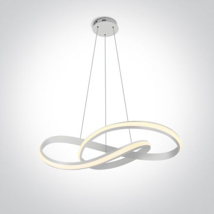 Κρεμαστό Φωτιστικό Swirl LED 30W 3000K Αλουμίνιο 230V Λευκό