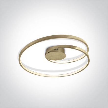 Πλαφονιέρα Swirl LED 30W 3000K Αλουμίνιο 230V Brass