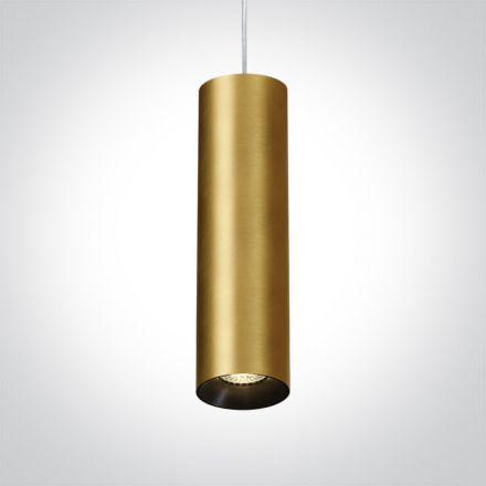 One Light Κρεμαστό Φωτιστικό GU10 MR16 Brushed Brass Αλουμίνιο Χωρίς Reflector Dark Light 40cm