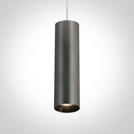 Κρεμαστό Φωτιστικό GU10 MR16 Metal Grey Αλουμίνιο Χωρίς Reflector Dark Light 40cm