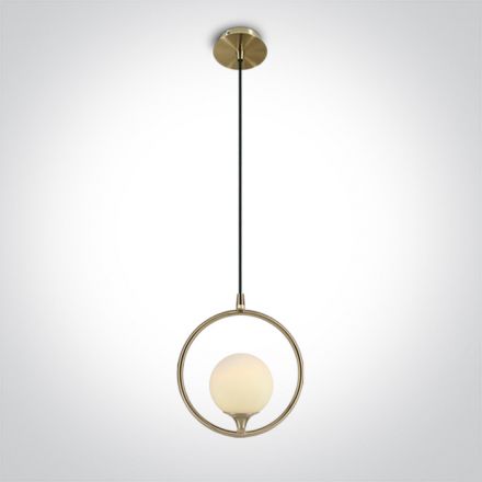 Κρεμαστό Φωτιστικό Nordic LED G9 Ατσάλι 100-240V Brushed Brass