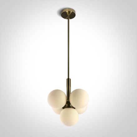 Κρεμαστό Φωτιστικό Nordic LED 5xG9 Ατσάλι 100-240V Brushed Brass