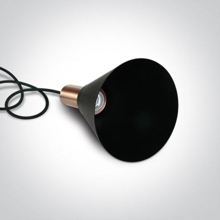 One Light Κρεμαστό Φωτιστικό Cone LED 3xE27 Αλουμίνιο Copper 100-240V