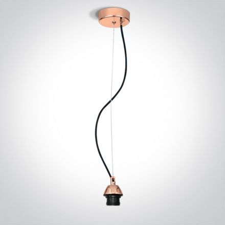 One Light Κρεμαστό Ντουί LED E27 Αλουμίνιο Copper 100-240V 63126A