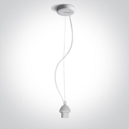 Κρεμαστό Ντουί LED E27 Αλουμίνιο Λευκό 100-240V 63126A