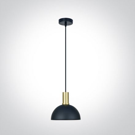 Κρεμαστό Φωτιστικό Round LED E27 Αλουμίνιο Brushed Brass 100-240V