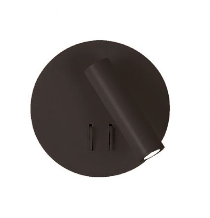 Απλίκα Led Μαύρη Στρογγυλή Moby 4188201