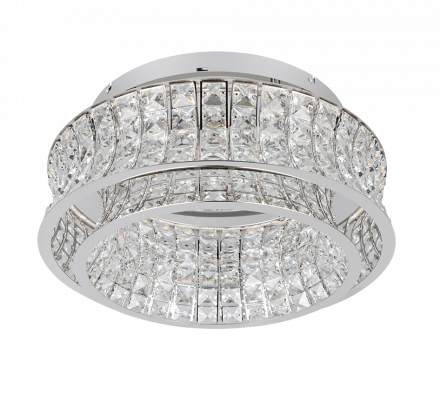 Trio Lighting Πλαφονιέρα LED 34W CCT ZEVION Chrome