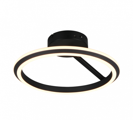 Trio Lighting Πλαφονιέρα LED 34W CCT AMADOR Μέταλλο Μαύρο Ματ