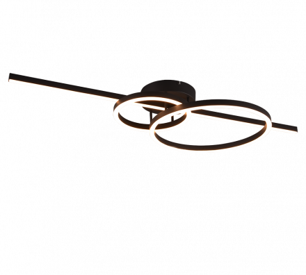 Trio Lighting Φωτιστικό Οροφής MONTILLA LED 54W Μέταλλο Μαύρο