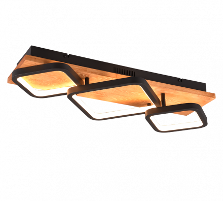 Trio Lighting Φωτιστικό Οροφής RAMA LED 32W Μέταλλο Μαύρο