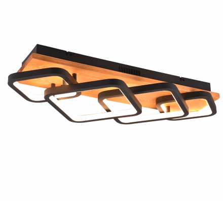 Trio Lighting Φωτιστικό Οροφής RAMA LED 36W Μέταλλο Μαύρο