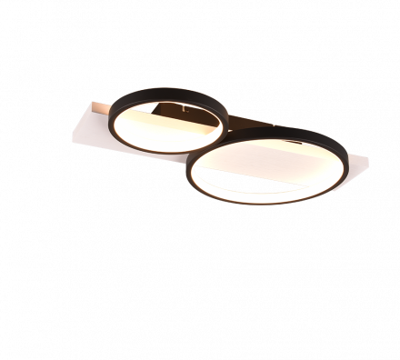 Trio Lighting Φωτιστικό Οροφής MEDERA LED 26W Μέταλλο Μαύρο