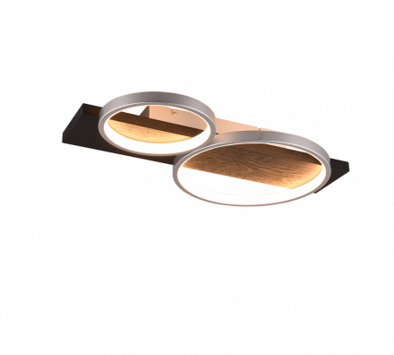 Trio Lighting Φωτιστικό Οροφής MEDERA LED 26W Μέταλλο Γκρι