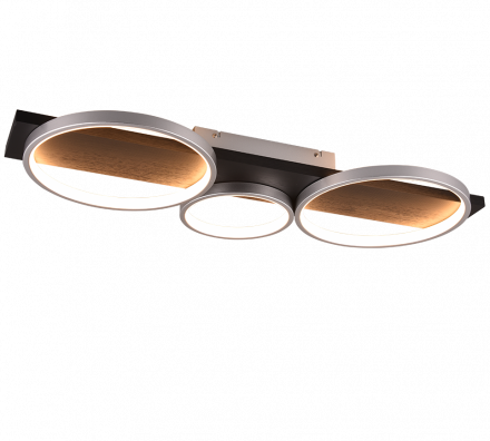 Trio Lighting Φωτιστικό Οροφής MEDERA LED 33W Μέταλλο Γκρι
