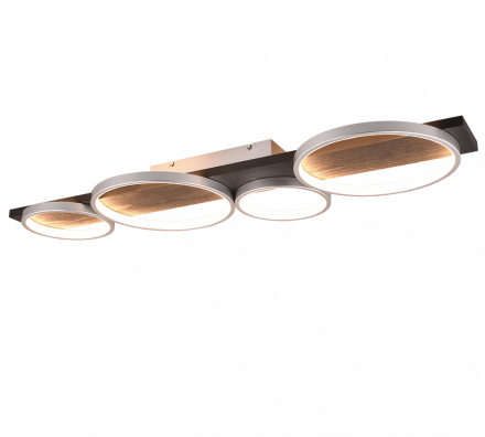 Trio Lighting Φωτιστικό Οροφής MEDERA LED 44W Μέταλλο Γκρι