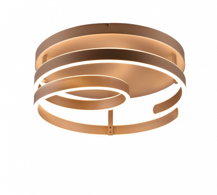 Trio Lighting Πλαφονιέρα MARNIE LED 58W 3000K Μέταλλο Καφέ