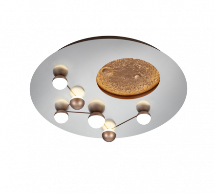 Trio Lighting Φωτιστικό Οροφής ZODIAC LED 42W Μέταλλο Brushed Aluminum