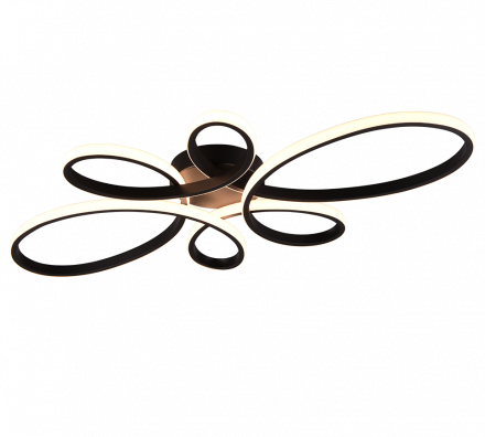 Trio Lighting Πλαφονιέρα LED 32W 3000K FLY Μαύρο Ματ