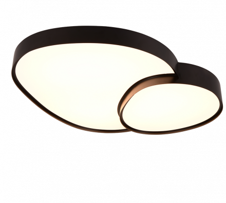 Trio Lighting Πλαφονιέρα LED 45W RISE Μαύρο Ματ