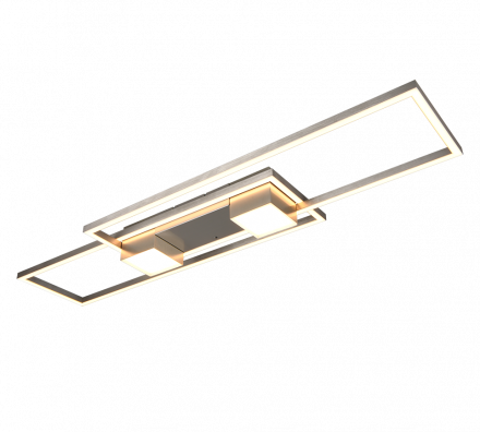 Trio Lighting Πλαφονιέρα LED 37W ALBANY Αλουμίνιο Nickel Mat