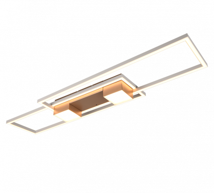 Trio Lighting Πλαφονιέρα LED 37W ALBANY Αλουμίνιο Coffee