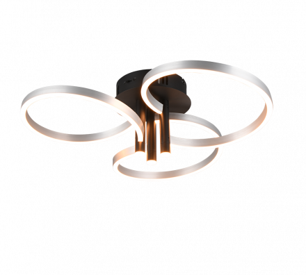 Trio Lighting Πλαφονιέρα LED 43W CARUSO Brushed Aluminium Μέταλλο