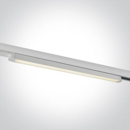 Γραμμικό Φωτιστικό Ράγας LED 16W 4000K Αλουμίνιο 110° 100-240V Λευκό