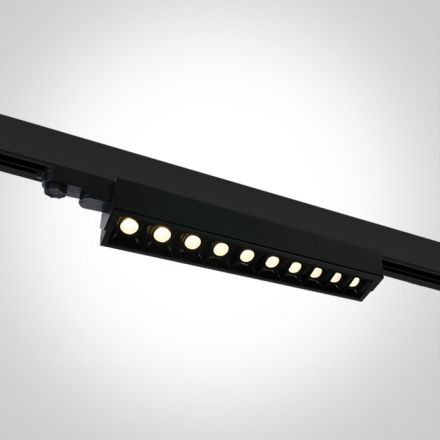 Γραμμικό Φωτιστικό Ράγας LED 10x5W 3000K Αλουμίνιο 30° 230V Μαύρο