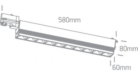 One Light Γραμμικό Φωτιστικό Ράγας LED 10x5W 3000K Αλουμίνιο 30° 230V Λευκό