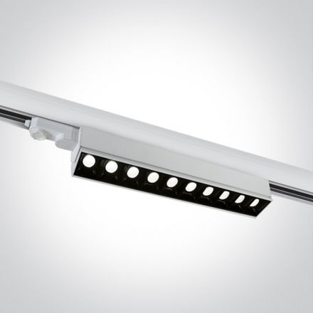 Γραμμικό Φωτιστικό Ράγας LED 10x5W 3000K Αλουμίνιο 30° 230V Λευκό