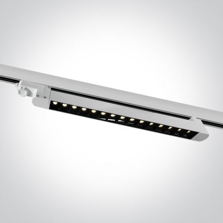 Γραμμικό Φωτιστικό Ράγας LED 15x1W 3000K Αλουμίνιο 30° 230V Λευκό