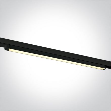 Γραμμικό Φωτιστικό Ράγας LED 25W 3000K Αλουμίνιο 110° 100-240V Μαύρο