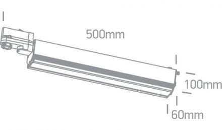 One Light Γραμμικό Φωτιστικό Ράγας LED 40W 4000K Αλουμίνιο 100° 230V Μαύρο