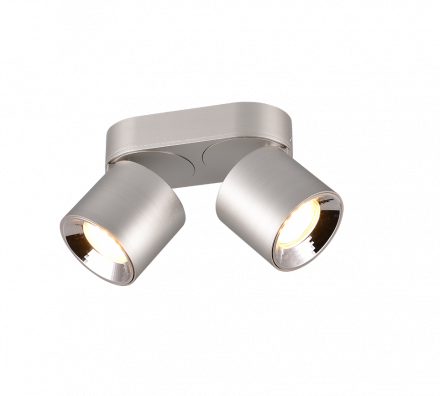 Trio Lighting Διπλό Σποτ GUAYANA LED 2xGU10 Μεταλλικό Nickel Mat