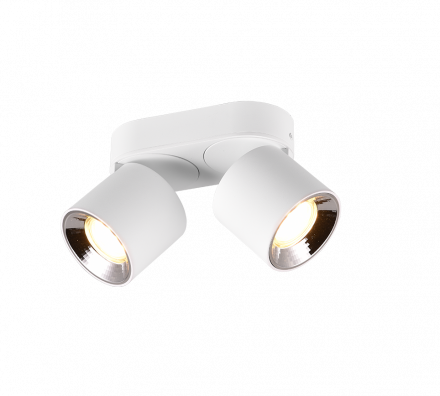 Trio Lighting Διπλό Σποτ GUAYANA LED 2xGU10 Μεταλλικό Λευκό