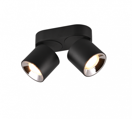 Trio Lighting Διπλό Σποτ GUAYANA LED 2xGU10 Μεταλλικό Μαύρο