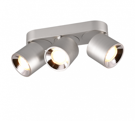 Trio Lighting Τριπλό Σποτ GUAYANA LED 3xGU10 Μεταλλικό Nickel Mat