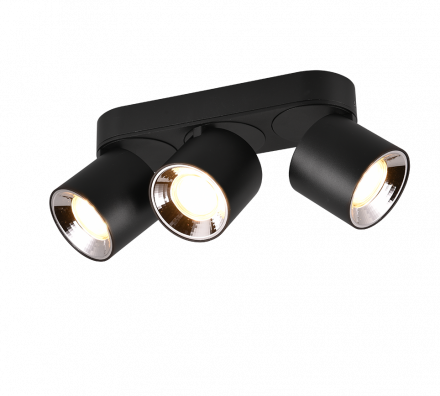 Trio Lighting Τριπλό Σποτ GUAYANA LED 3xGU10 Μεταλλικό Μαύρο