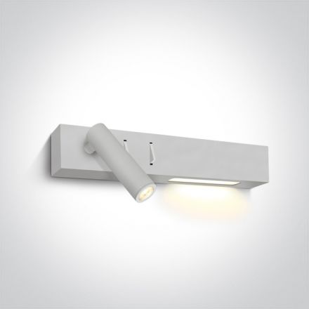 One Light Εποίτιχο Σποτ LED 3W+6W Side Light 3000Κ Μέταλλο/Αλουμίνιο Λευκό 230V 65146