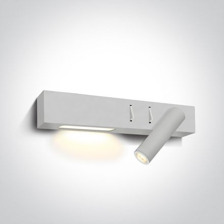 One Light Εποίτιχο Σποτ LED 3W+6W Side Light 3000Κ Μέταλλο/Αλουμίνιο Λευκό 230V 65146A