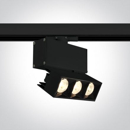 LED Spot Ράγας 12W 3000Κ Μαύρο Die Cast 38° 230V
