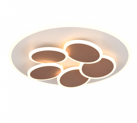 Trio Lighting Πλαφονιέρα LED 35W MANDALA Warm Grey Μέταλλο