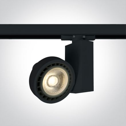 One Light LED Spot Ράγας LED GU10 R111 Αλουμίνιο 100-240V Μαύρο