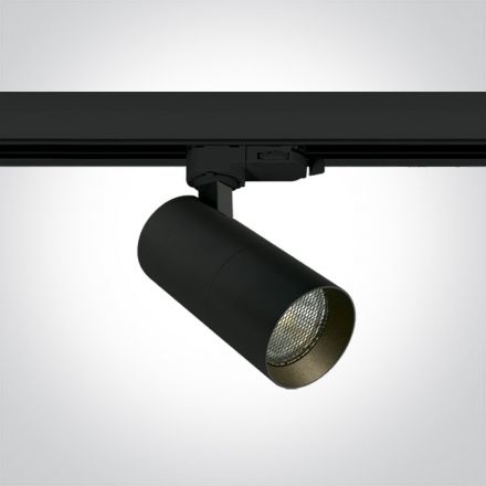One Light LED Spot Ράγας LED GU10 MR16 Αλουμίνιο 100-240V Μαύρο Dark Light