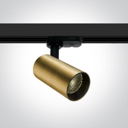 LED Spot Ράγας 12W 3000Κ Brushed Brass Αλουμίνιο 36° 230V Dark Light