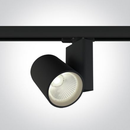 LED Spot Ράγας COB 30W 3000K Μαύρο Αλουμίνιο 38° 230V