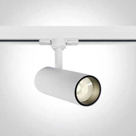 One Light LED Spot Ράγας 10W 3000K Λευκό Αλουμίνιο 38° 230V