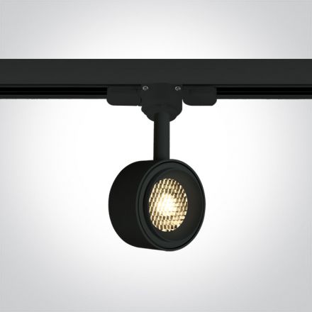 One Light LED Spot Ράγας 8W Honeycomb 3000Κ Μαύρο Αλουμίνιο 36° 230V Dimmable
