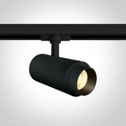 One Light LED Spot Ράγας 30W 3000K 20°-60° Αλουμίνιο 230V Μαύρο
